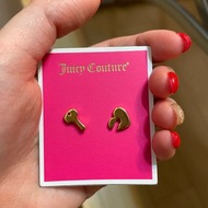 (全新) Juicy Couture金色心心鎖匙耳環