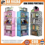 (4 SUPPORTS) MULTIPURPOSE BOOKSHELF PORTABLE BOOKSHELF 5 TIERS 4 TIERS