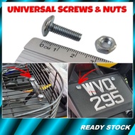 cm+Motor Universal Motor Screws &amp; Nuts For Basket Bakul / Bracket Kaki / Number Plate No Plat