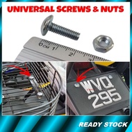 cm+Motor Universal Motor Screws & Nuts For Basket Bakul/Bracket Kaki/Number Plate No Plat