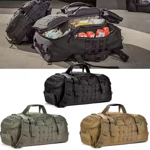 3 in 1 Outdoor Backpack Travel Waterproof Duffel Bag Men Women Sports Fitness Duffel Bag Backpack 45