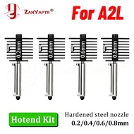 For Bambu Lab A2L Hotend Assembly Complete Print Head Kit Stainless Steel Nozzle 0.2 0.4 0.6 0.8mm Q