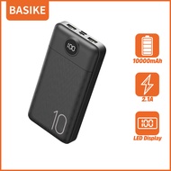 Powerbank 10000mah BASIKE asli Dual input output Dengan Dengan lampu LED ganda