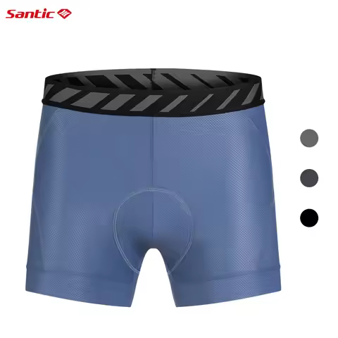 Santic Men's Cycling Shorts Breathable and Quick Drying Cycling Underwear Shock Absorbing Cushion Cy