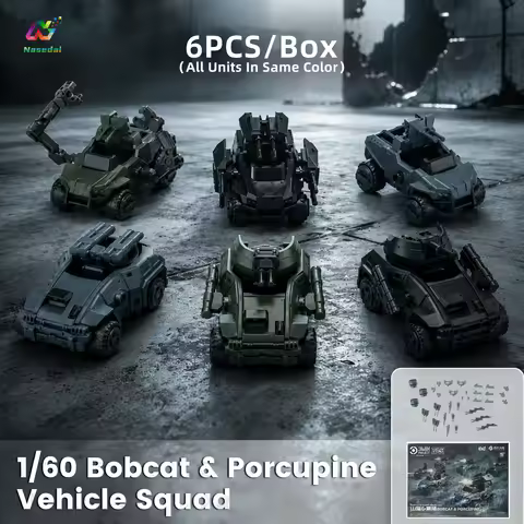 Sheik Mainland 3Min Project A 6pcs/Box 1/60 Bobcat Porcupine SciFi Armor Vehicle Model Kit Movable W
