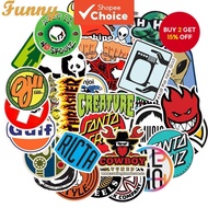 50PCS Skate Brand Stickers - Waterproof Vinyl Decals for Laptop, Phone & Skateboard