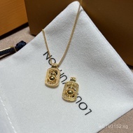 18k Clavicle Chain for Women, Ultra Shiny National Style, High-End Moissanite Gold Pendant, Colorful