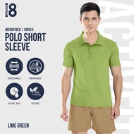 888.CO MICROFIBER POLO COLAR T-SHIRT (FAST-DRY/COOL-MAX) ANTI-BACTERIA LIME GREEN