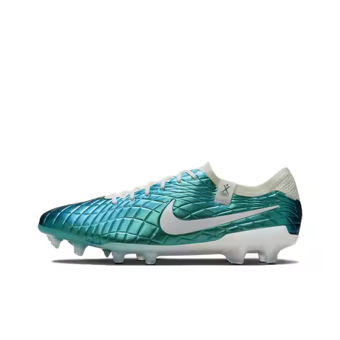 Nike Tiempo Legend 10 FG Firm Ground Slip Resistant Abrasion Resistant Soccer Shoes Men's Cyan FQ324