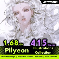 🔥 Digital Illustration Art - Pilyeon 🔥 Anime Figure | CG Art Digital Drawing Book | Smart Drawing Ta
