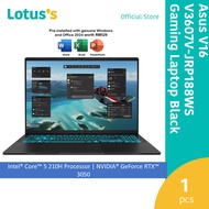 Asus V16 V3607V-JRP188WS Gaming Laptop Black (C5-210H8GB512GBNV 6GB16"W11BLKH&S+M365)