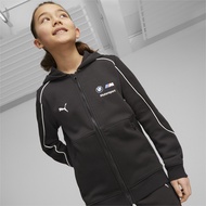 PUMA AUTO - เสื้อแจ็กเก็ตมีฮู้ดเด็กโต BMW M Motorsport สีดำ - APP - 53829901