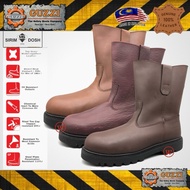 GUZZI® MEN’S HEAVY DUTY STEEL TOE 9” LEATHER SAFETY BOOT SHOE ( 302 ) SIRIM & DOSH APPROVED
