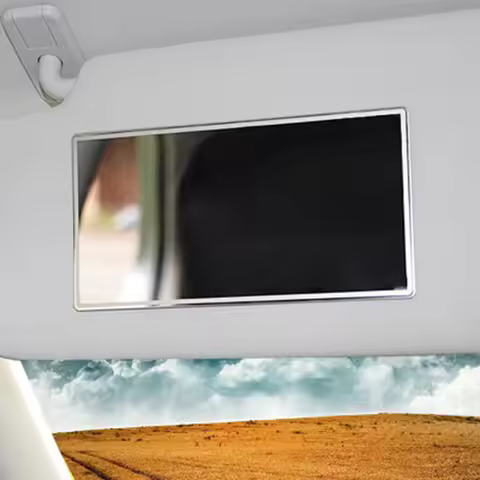 11*6.5cm Cermin Interior Car Mirror For Makeup Rearview Sun-Shading Truck Vehicle Visor Decoration