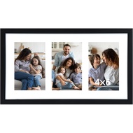 Fixwal 8x14 Collage Picture Frame with Three Openings for Displaying 4x6 Pictures, 4x6 Picture Frame