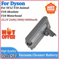 Replacement Cordless Vacuum Cleaner Battery 25.2V 4000mAh for Dyson SV12 V10 Animal/ Absolute/ Motor