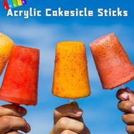 CHAAKIG Popsicle Mold, Transparent Acrylic Popsicle Sticks, Accessories Reusable Ice Cream Sticks
