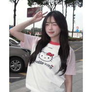Levents x Hello Kitty | Icon Raglan Regular Tee / White x Pink