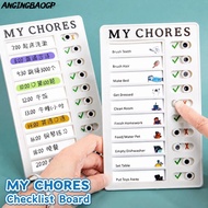 ANGINGBAOGP Chore Chart, Erasable Sliding Type To Do List Board, Portable Reusable Plastic Habit Tra