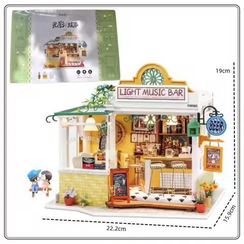 Story of Light and Shadow Bar Replica Edition DIY Cottage Model Handmade Assembly Building Small Hou