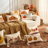 Ready Stock Fast Shipping 2025 New Style Autumn Maple Leaf Pumpkin Pillowcase Thanksgiving Decoratio