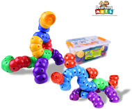 ตัวต่อยืดหยุ่นสีสดใส (Flexible puzzle in bright colors) [Learning Mats]