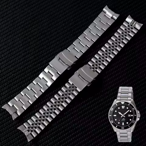 3 Styles Diving Steel Metal Strap For Casio Duro Mdv107-1A MDV106-1A Watch Wristband Bracelet Watchb