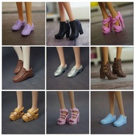 1 Pair 30cm Doll Shoes Fashion Plastic Doll High Heels Shoes Female Doll Boots Fit Foot Length 2.2cm