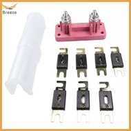 breeze Fork Bolt Car Audio Modified Fuse Sheet Fuse Holder Kit With Cover Blade Plug Type Fuse 60A 80A 100A 150A 200A