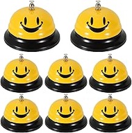 8PCS Call Bell Service Bell for Desk, Smile Face Desk Bell for Service, Customer Service Bell School