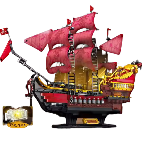 OUE EN ANNES REVENGEIPRATESERIES FUTURE Pirate Ship Building Blocks Bricks Collection Model for Boy 