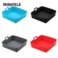 MINIFELE Baking Tray, with Handle 9" Large Size Air Fryer Liners,  Heat-Resistant Reusable Silicone 
