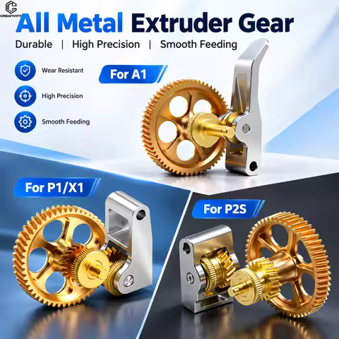 Upgraded Extruder Gear for A1/A1 Mini/P1P/P1S/X1/X1C/P2S 3D Printer All Metal Hardened Steel CNC Nan