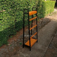 Aesthetic hijab rack,/ mukena rack, modern quality mahogany wood prayer rug rack, furniture - aesthe