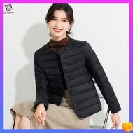 Korea Korean Down Jacket Down Jacket Lightweight Down Jacket Women Short Style Autumn Winter Inner Wear Small Cotton Jacket Round Neck V-Neck Two-Wear Warm Liner Cotton Jacket Jacket