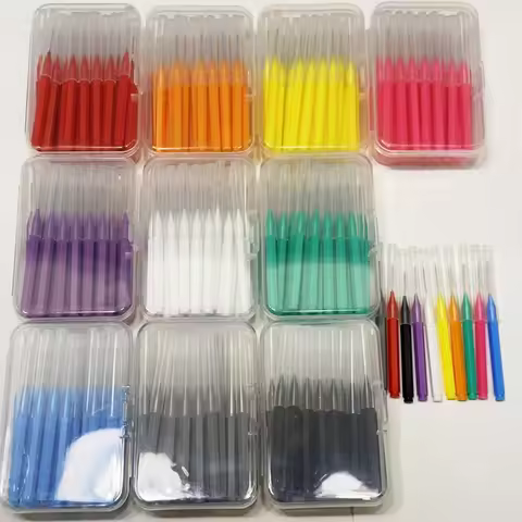 30pcsInterdental Brushes Dental Brush Between Teeth For Dental Orthodontic Clean Between Teeth Clean