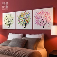 Modern minimalist living room sofa decorative painting background bed bedroom wall a single painting