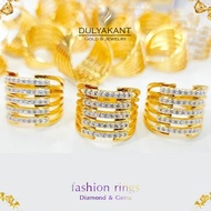 แหวนทอง ประดับเพชรสวิส ไซส์ 6-9 รุ่น Q218 แหวนทองไม่ลอก24k แหวนทองฝังเพชร แหวนทอง1สลึง ทองปลอมไม่ลอก แหวน พลอย ทอง แหวนเพชร แหวนพลอย
