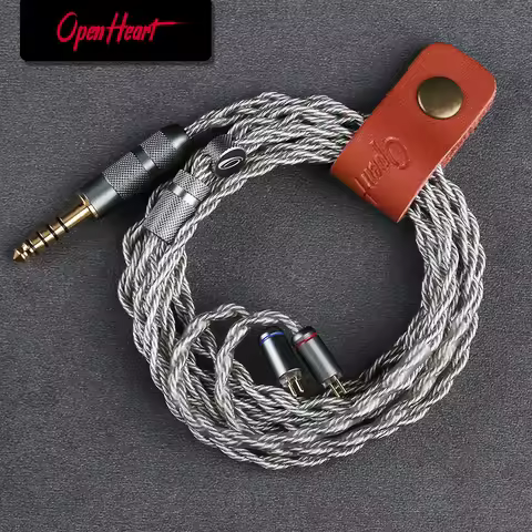 OPENHEART 4 Core High Purity Oxygen-free Copper Silver Plated Balance Cable 3.5/2.5/4.4mm MMCX/0.78 