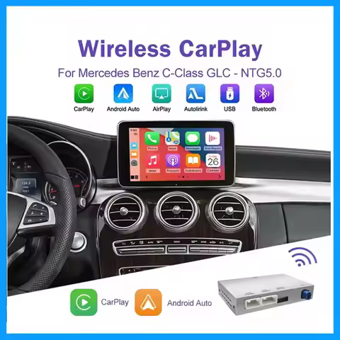 For Mercedes Benz C Class GLC W205 V Class W447 NTG5.0 Wireless Carplay Android Auto Mirror Link Air
