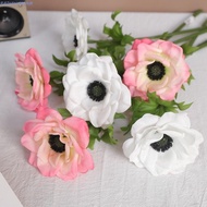 RADIANTBEAM Artificial Anemone, Plastic Lifelike Silk Anemone Flowers, Floral Accessories Realistic 