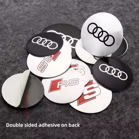56/60/65/70/75mm Car Badge Wheel Center Cover Stickers Hub Caps Decal For Audi A3 A4 A6 A7 A8 Q3 Q5 