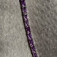 天然 方形 紫水晶 手鍊 印度製 925純銀