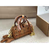 Folding Gift Box 
Mcm Pillow Bag Brown Hardware M Classic Boston Bucket Bag.Original Leather Replica