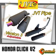 JVT Power pipe V3 Adjustable Sound Full System for Honda rev kou pipe exhust click mio beat mio carb