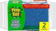 Pine-Sol Non-Scratch Scrub Sponges, Dual-Sided Premium Scrubbers, Safe on Nonstick Cookware, 2 Pack,