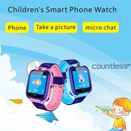 Children Smart Watch Camera Lighting Touch Screen SOS Call Touch Screen LBS Tracking Location Finder Kids Baby Smart Watch [countless.sg]