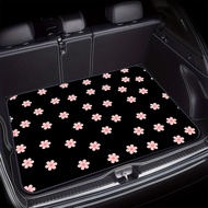 1pc-Car Trunk Mat, Beautiful Little Daisy Pattern, Material is Friendly to Pets, Reducing Trunk Odor