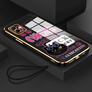 HP Phone Case For Samsung Galaxy A04 M04 F04 A04E A04S Case Cute Cat Pattern Phone Case Layered Stra