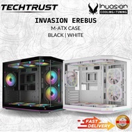 [ INVASION EREBUS M-ATX ] PC CASE WITH 6 ARGB FLASHLUX FAN (WHITE & BLACK)